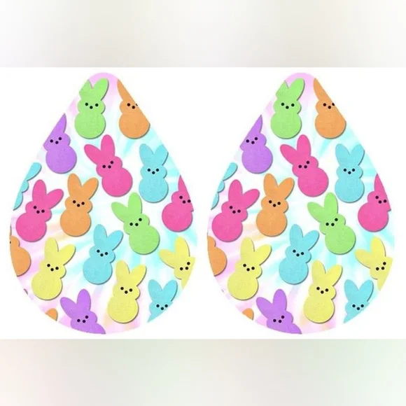 Colorful Bunny Earrings - Picture 1 of 1